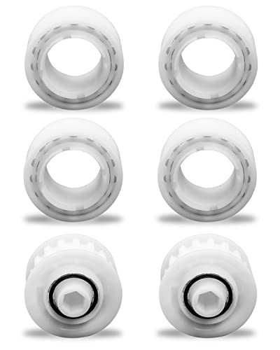 4 Stück Führungsräder und 2 Stück Riemenscheibengetriebe ersetzen 3884997-R6 passend für Dolphin Nautilus M400 M500 Premier Edge Apollo Apollo Plus DLX 4 / DLX 5 Triton Wave Quest Heavy Duty usw. von AUGREX
