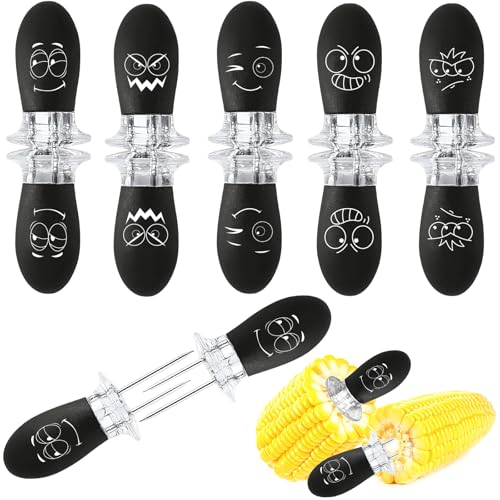 AUGSUN Maiskolbenhalter-Set, 10 Stück/5 Paar Mit Lustigen Gesichtern, Edelstahl-Grillspieße für Zuhause, Kochen, Partys, Camping, Schwarz AUGSUN Maiskolbenhalter-Set, 10 Stück/5 Paar Mit Lustigen Gesichtern, Edelstahl-Grillspieße für Zuhause, Kochen, Partys, Camping, Schwarz von AUGSUN