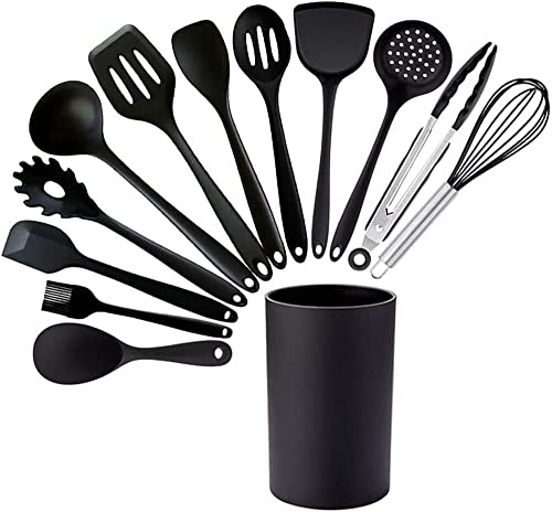 Küchenutensilien Set Küchenhelfer Set hochwertig Kochen Geschirr Werkzeug Silikon Utensilien Set Antihaft-Kochgeschirr Pfannenwender Schneebesen Schaufel von AUGUSE