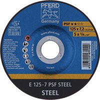 Schruppscheibe p PS-Forte D.125x7,2mm f.Grauguss mittel gekröpft Bohrung 22,23mm von PFERD