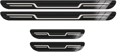 AUHOAZ 4 Stück Auto Edelstahl Einstiegsleisten Schutz für Jeep Wrangler Rubicon 4-Door 2019-2022, TüRschweller Schutz Leisten Schwellerleisten Interieur Ladekantenschutz,Black AUHOAZ 4 Stück Auto Edelstahl Einstiegsleisten Schutz für Jeep Wrangler Rubicon 4-Door 2019-2022, TüRschweller Schutz Leisten Schwellerleisten Interieur Ladekantenschutz,Black von AUHOAZ