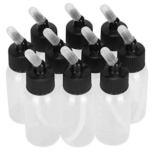 AUHX Plastikflaschen, transparente Airbrush Siphon Feed Jar 30ml Plastikflaschen Gläser für Dual-Action-Siphon-Spritzpistolen von AUHX