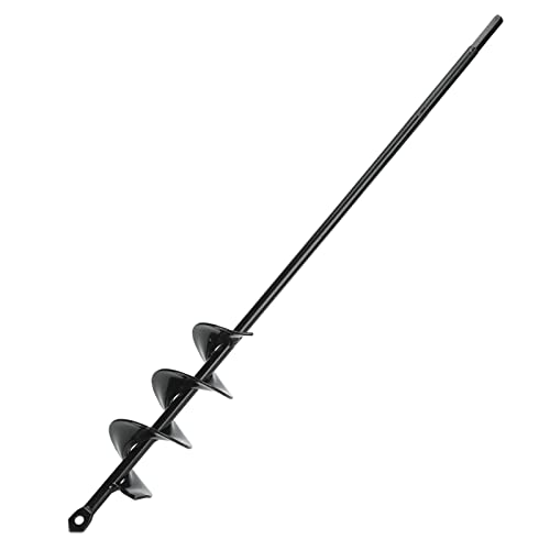 Schneckenbohrer, schnelles Graben, Standarddesign, Spirallochbohrer, schwarz, gut geeignet, robust für den Garten(5 * 45cm) von AUHX