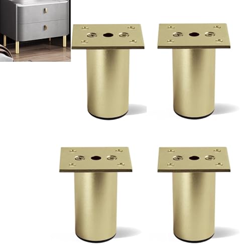 4 Stück DIY Möbelbeine aus Metall für Küchenschränke & Esstische,TV-Schrank Gold Möbelfüße Rostfrei und Einfach Anzubringen Verstellbar Schrankfüße 4 Stück DIY Möbelbeine aus Metall für Küchenschränke & Esstische,TV-Schrank Gold Möbelfüße Rostfrei und Einfach Anzubringen Verstellbar Schrankfüße von AUJLKJOUV