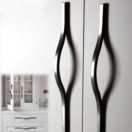 AUJLKJOUV 2 Stück Moderne Möbelgriffe Bogengriffe Aluminiumlegierung Küchen Schrankgriffe Stangengriffe Schubladengriffe Küche Türgriffe für Schlafzimmer Möbel von AUJLKJOUV