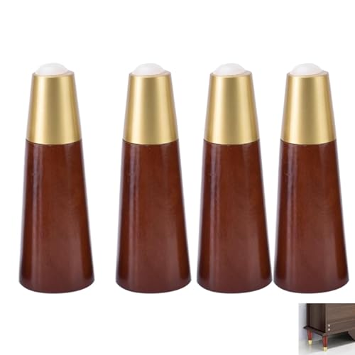 AUJLKJOUV 4 Stück Massivholz für Sofa Sockelfüße,Tischfuß Aus Eiche Holz Tischbeine,Konisch Ersatz Sofafüße Schrank Möbelfüß für Bett Ottomane (12cm(4.7in)) von AUJLKJOUV