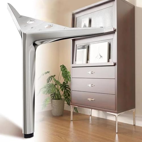 AUJLKJOUV 4 Stück Stahl Möbelbeine Dreieck Metall Ersatz Sofafüße,Möbelfüße Schrankfüsse Tischbein für Couchtisch,Sofa,Nachttisch Schrank Füsse (10CM) von AUJLKJOUV