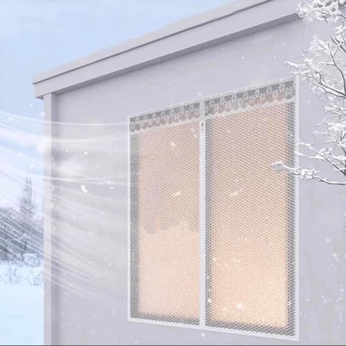 Selbstklebende Doppelt Verdickt Luftpolsterfolie Fensterisolierung Fensterisolierfolie,Wärmeisolierfolie aus Eva Fenster Isolierfolie Kälteschutz,Winddichte von AUJLKJOUV