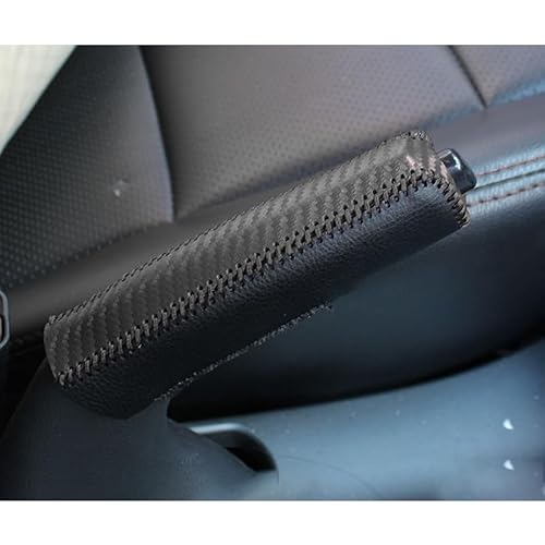 AUJSHDH Auto Handbremse Abdeckung, für Ford Mondeo 2007 2008 2009 2010 2011 2012 Universal rutschfeste Handbremshebel Hülle Leder Handbremse, Handbremsengriffe Schutzhülle,A von AUJSHDH