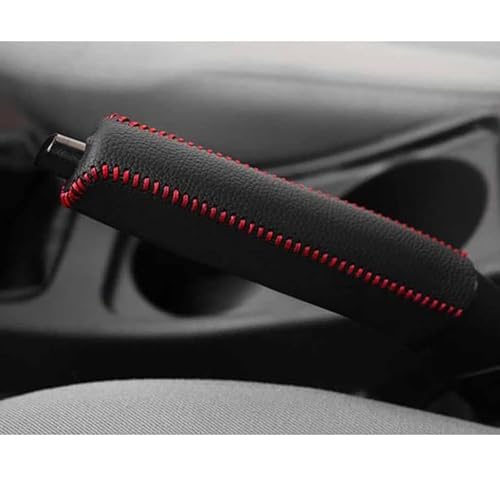 AUJSHDH Auto Handbremse Abdeckung, für VW T-ROC TROC/Teramont/Tiguan/UP 2006-2022 Universal rutschfeste Handbremshebel Hülle Leder Handbremse, Handbremsengriffe Schutzhülle,A von AUJSHDH