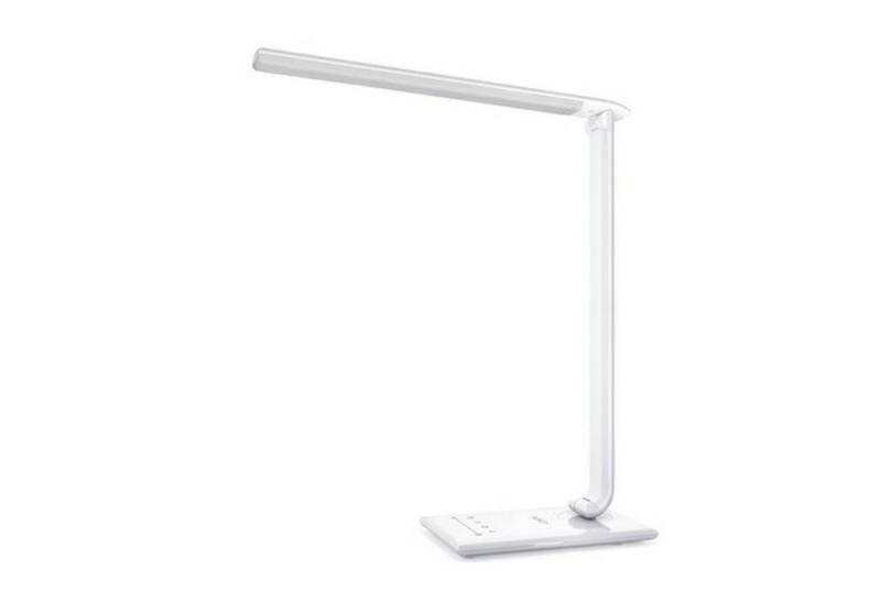 AUKEY Tischleuchte LED Tischlampe, Dimmbare Schreibtischlampe mit 5 Farbtemperaturen, Touchsteuerung, USB-Ladeanschluss, Timer & Memory-Funktion von AUKEY