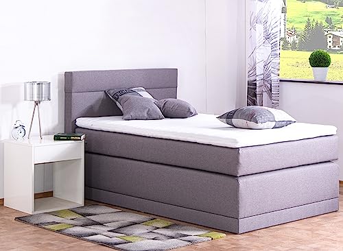 AUKONA Boxspringbett Hanna 200x200, Grau H2, 7 Zonen Taschenfederkern-Matratze, H2 H3 H4, Komfortschaum-Topper, Lieferung und Aufbau kostenlos AUKONA Boxspringbett Hanna 200x200, Grau H2, 7 Zonen Taschenfederkern-Matratze, H2 H3 H4, Komfortschaum-Topper, Lieferung und Aufbau kostenlos von AUKONA