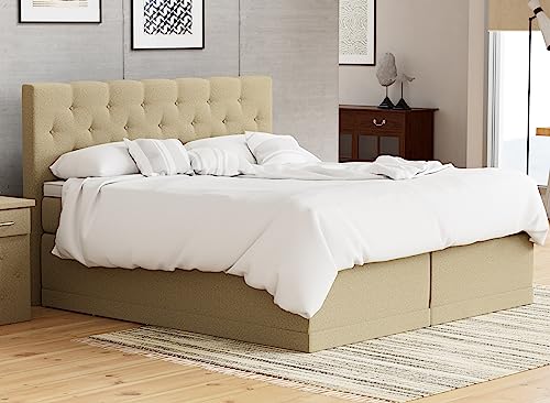 AUKONA Boxspringbett Helena 120x200, Beige H2, 7 Zonen Taschenfederkern-Matratze, H2 H3 H4, Komfortschaum-Topper, Lieferung und Aufbau kostenlos AUKONA Boxspringbett Helena 120x200, Beige H2, 7 Zonen Taschenfederkern-Matratze, H2 H3 H4, Komfortschaum-Topper, Lieferung und Aufbau kostenlos von AUKONA