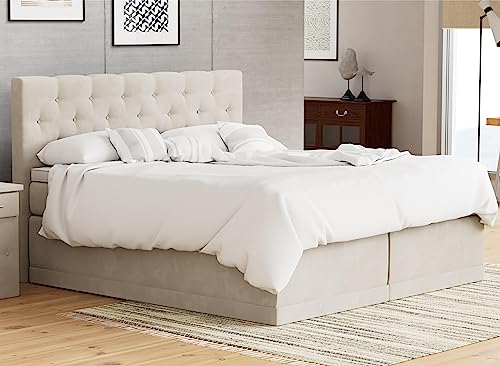 AUKONA Boxspringbett Helena 160x200, Creme H2, 7 Zonen Taschenfederkern-Matratze, H2 H3 H4, Komfortschaum-Topper, Lieferung und Aufbau kostenlos AUKONA Boxspringbett Helena 160x200, Creme H2, 7 Zonen Taschenfederkern-Matratze, H2 H3 H4, Komfortschaum-Topper, Lieferung und Aufbau kostenlos von AUKONA