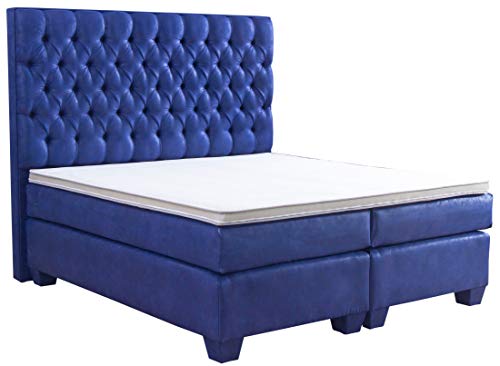 AUKONA Boxspringbett Valentin 200x200, Farbe wählen und ändern, 7 Zonen Taschenfederkern-Matratze, H2 H3 H4, Komfortschaum -Topper, Lieferung und Aufbau kostenlos von AUKONA