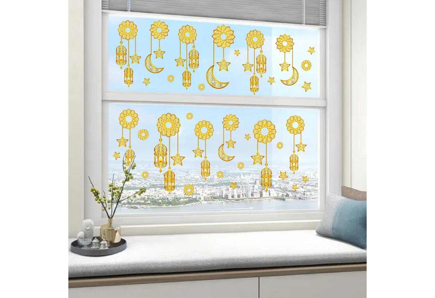 AUKUU Wandtattoo 27*30cm Element Creative Elektrostatischer Aufkleber, Fenstervitrine Glasaufkleber Doppelseitiger optischer dekorativer von AUKUU