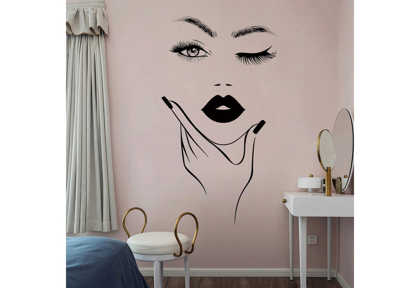 AUKUU Wandtattoo 39x60cm Moderne kreative Frau Bild Kunst Wandaufkleber, Mädchen Wand Home Dekoration Wandaufkleber selbstklebendes Bild von AUKUU