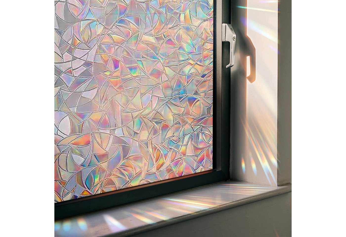 AUKUU Wandtattoo 45*200cm Schuppenartige durchscheinende bunte, Sonnenlicht elektrostatische Fensteraufkleber von AUKUU