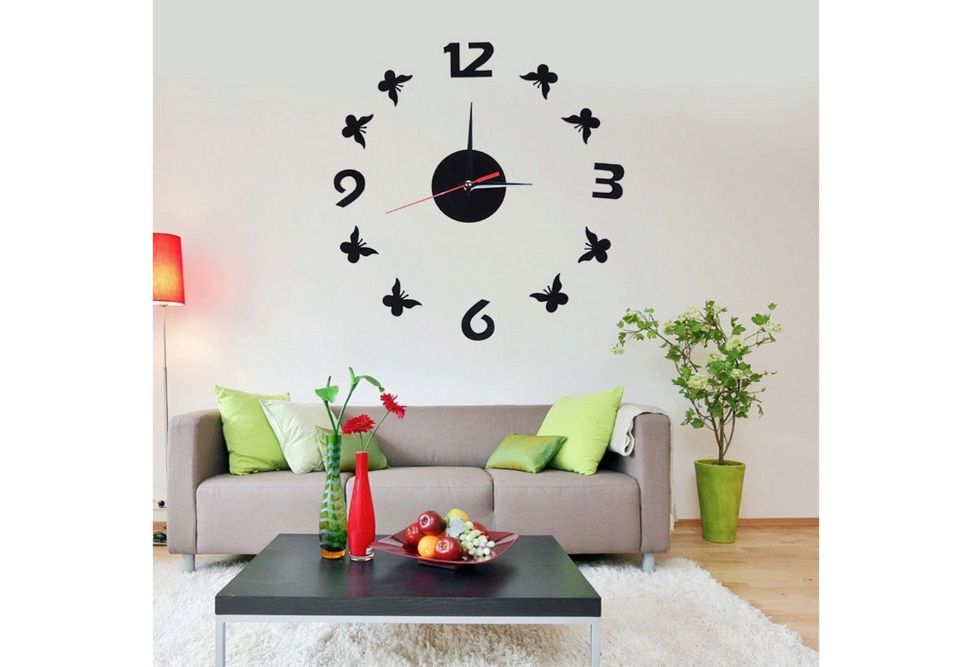 AUKUU Wanduhr Wanduhr Wanduhr DIY Wall Wandaufkleber rahmenlose Decoration (Large s Decor) von AUKUU