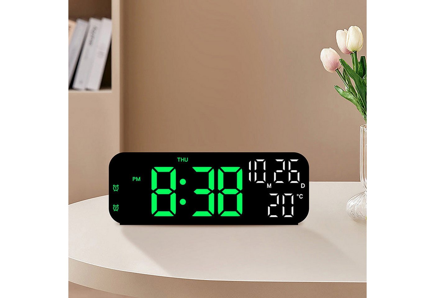 AUKUU Wecker Elektronische Elektronische Uhr einfacher Wecker Multifunktions LED Uhr mehrere Wecker 9 Zoll Uhr von AUKUU