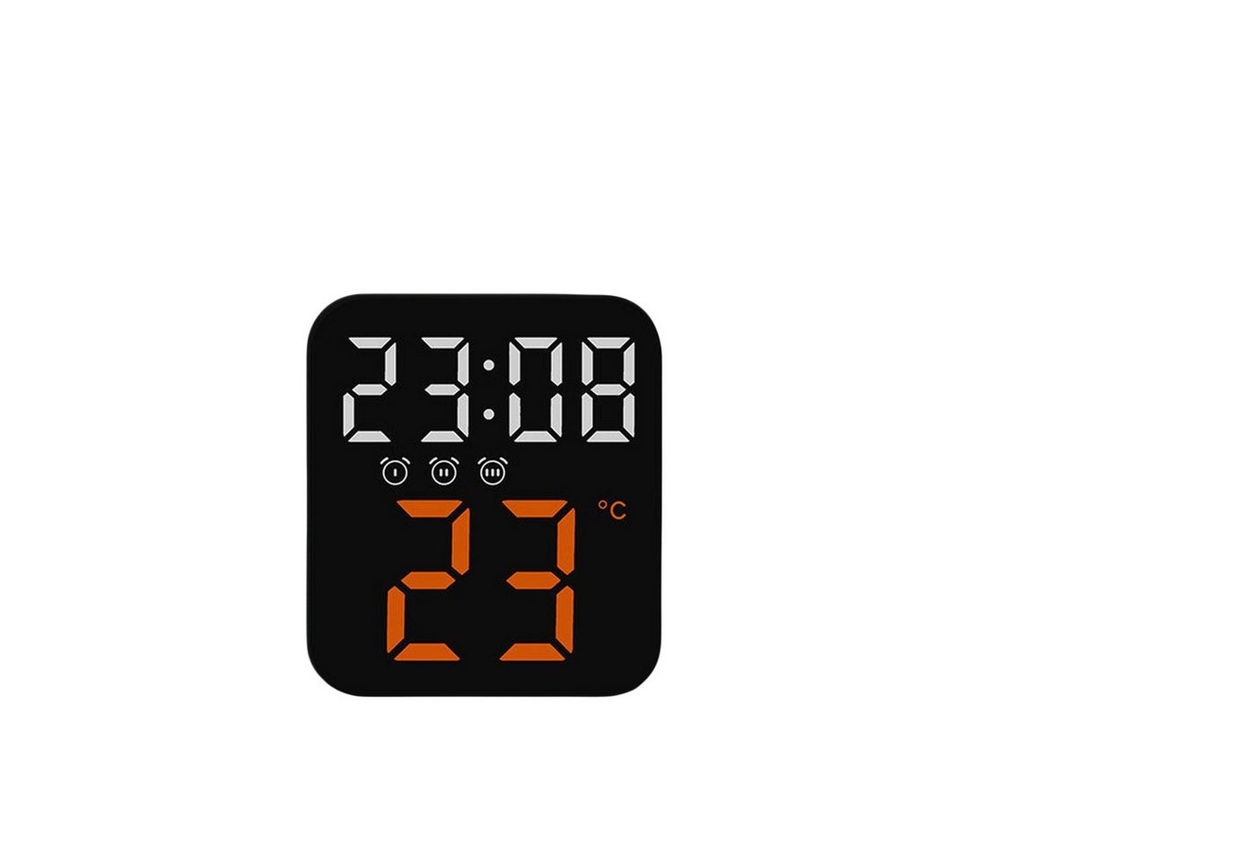 AUKUU Wecker Kreative Kreative Temperaturuhr einfache elektronische LED Uhr drei Weckersätze Eingangswanduhr praktische Uhr mit mehreren von AUKUU