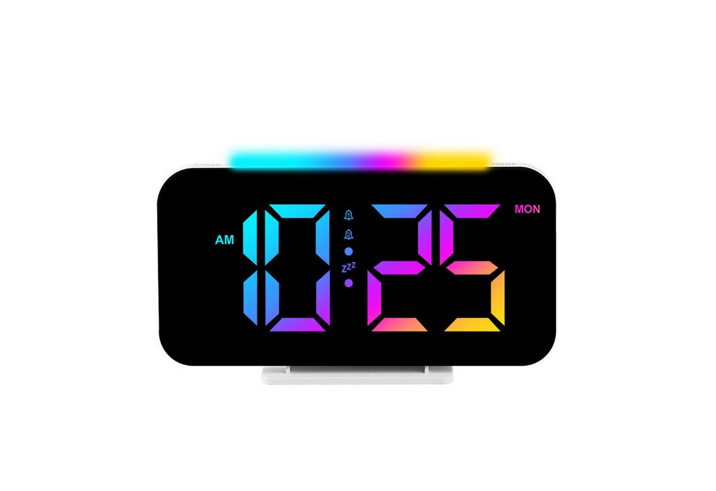 AUKUU Wecker RGB RGB Uhr einfache farbige Lichter elektronische Uhr Umgebungslicht elektronische Uhr Multifunktionswecker von AUKUU