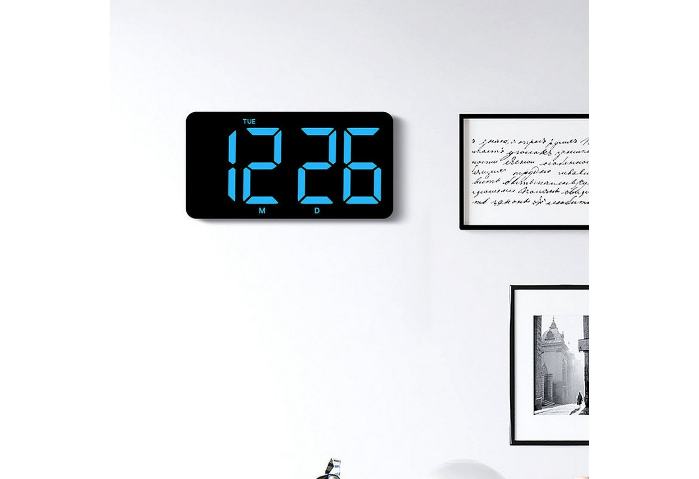 AUKUU Wecker Wecker Wecker LED Großbildschirm digitale elektronische Wanduhr Desktop Uhr Schlafzimmer Wohnzimmer Wanduhr von AUKUU