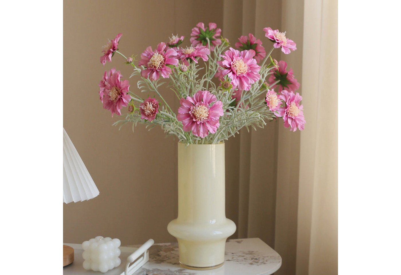 Kunstblumenstrauß Simulierte Simulierte Beflockung Chrysanthemen Home Hotel Tisch, AUKUU, Blumendekoration Seidenblumen simulierte Blumen von AUKUU