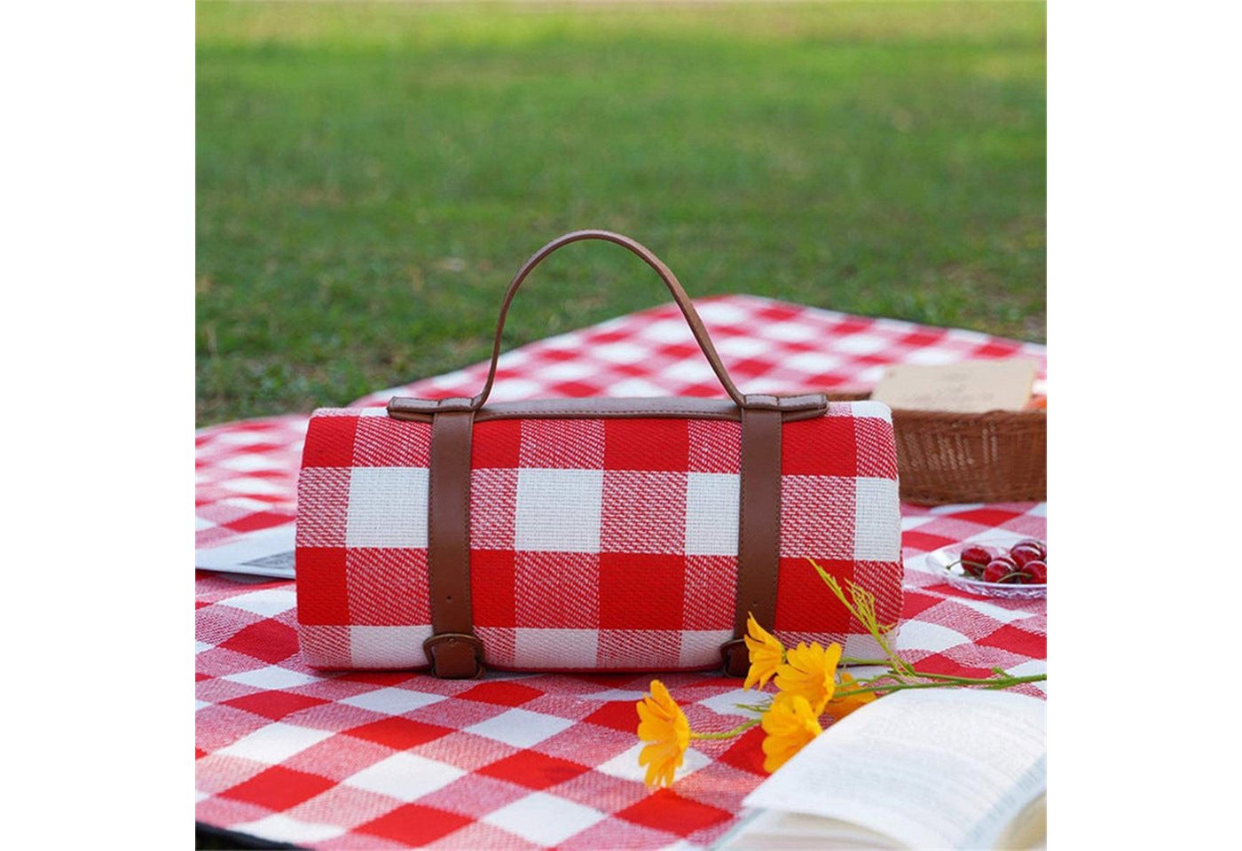 Picknickdecke Picknickmatte Picknickmatte aus Wildleder Picknicktuch im, AUKUU, Freien feuchtigkeitsbeständige Campingmatte tragbare wasserdichte von AUKUU