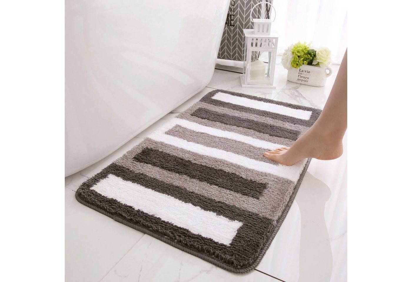 Teppich Hochwertige weiche und saugfähige Heimtextilien - Teppiche und, AUKUU, 40*60cm, Badematten für Badewanne und Badezimmer - Rutschfeste Matten von AUKUU