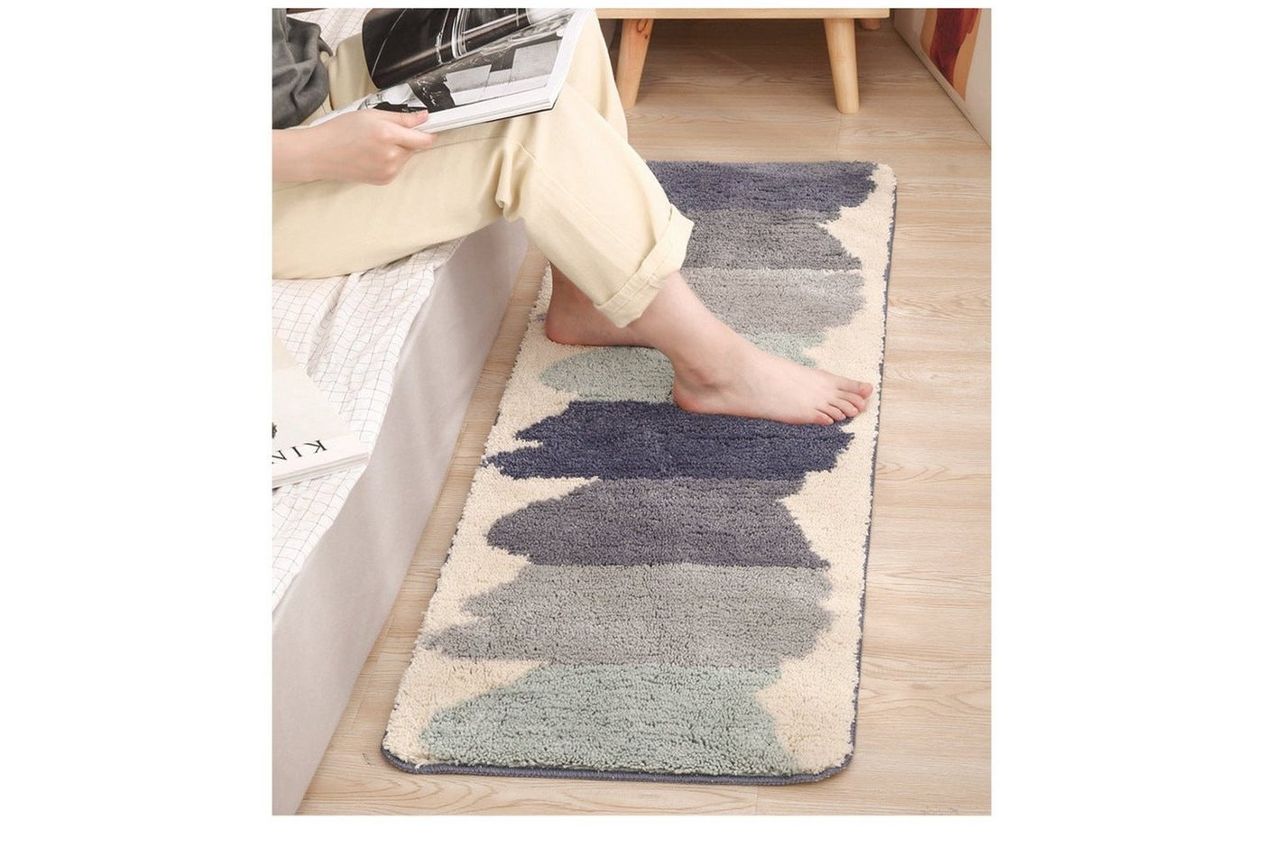 Teppich Premium Küchen-2-Teilige Bodenmatte und Fußmatte -, AUKUU, 45*70CM, Haushalts-Eingangsbalkon Länglicher Rutschfeste Matte von AUKUU