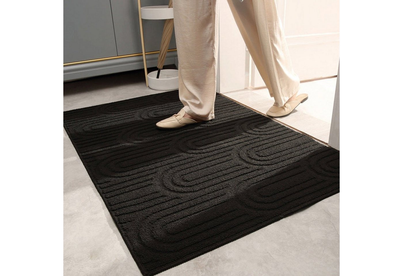 Teppich Pure Color Eingangsmatte - Praktische und Ästhetische Innenmatte, AUKUU, 60*90CM, Rutschfest, Wasseraufnahme, Schmutzresistente Fußmatte von AUKUU