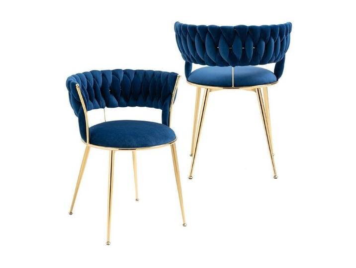 AUKWIK Esszimmerstuhl Luxuriöse Samt-Stühle 2er-/4er-/6er-Set mit Rückenlehne & Metallbeine (6 St), für höchsten Komfort und stilvolles Design für Ihr Zuhause von AUKWIK