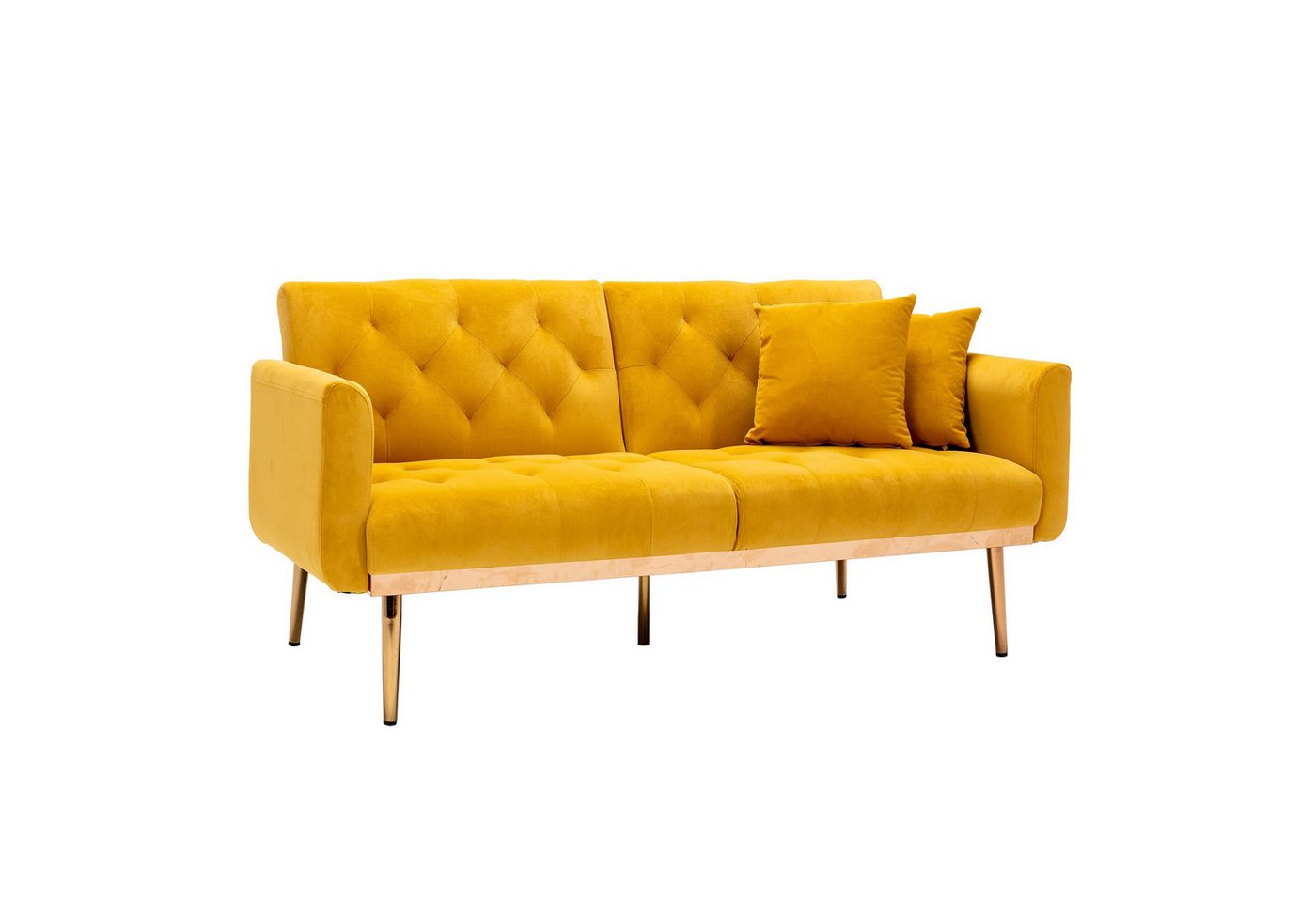 AUKWIK Sofa 2-Sitzer Klappsofa, Sitzfläche aus Samt oder Bouclé, mit Relaxfunktion, Rückenlehne neigbar 110°/140°/180°, 272 KG belastbar von AUKWIK