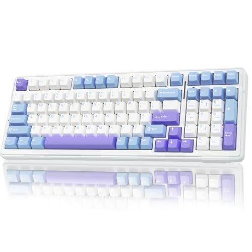 AULA F99 Wireless Mechanical Keyboard, Bluetooth 5.0/2.4 GHz/USB-C Hot Swappable Custom Keyboard, Pre-lubed Lineares, Gasket Struktur, RGB Backlit Gaming Keyboard für PC/Tablet//PS4/PS5 AULA F99 Wireless Mechanical Keyboard, Bluetooth 5.0/2.4 GHz/USB-C Hot Swappable Custom Keyboard, Pre-lubed Lineares, Gasket Struktur, RGB Backlit Gaming Keyboard für PC/Tablet//PS4/PS5 von AULA