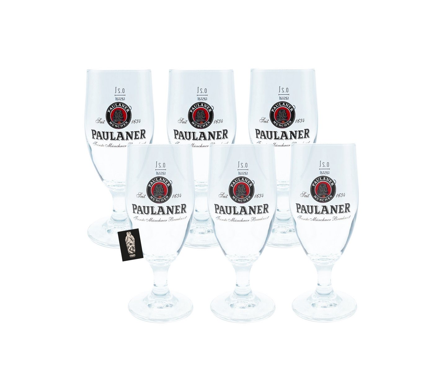 AULA Gläser-Set Paulaner 6er-Set Glas Gläser Set - 6x Gläser geeicht: 0,2L inkl. Mi AULA Gläser-Set Paulaner 6er-Set Glas Gläser Set - 6x Gläser geeicht: 0,2L inkl. Mi von AULA