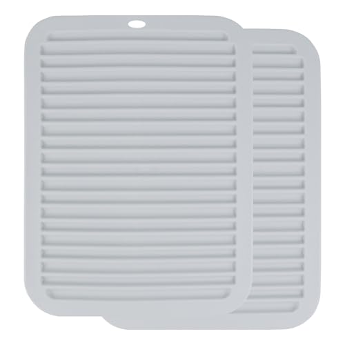 Silikon-Topflappen für Küchenarbeitsplatten, 30x23 cm Multifunktionale Hitzebeständige Matten, Hitzebeständige Matte für heiße Pfannen und Töpfe, rutschfeste Küchenarbeitsplatten-Schutzmatte, Grau Silikon-Topflappen für Küchenarbeitsplatten, 30x23 cm Multifunktionale Hitzebeständige Matten, Hitzebeständige Matte für heiße Pfannen und Töpfe, rutschfeste Küchenarbeitsplatten-Schutzmatte, Grau von AUMAYCO