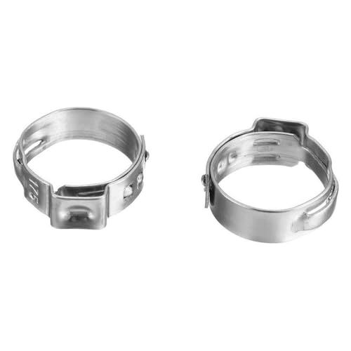 Einohr-Schlauchschelle, 10 Stück Ohrclip-Klemme aus Edelstahl, 7–14 mm, Ring-Crimp-Armaturen, Einzelohrklemme, Schlauchschellen, Hardware, Handwerkzeug(11.3mm) von AUNANGLJSCS