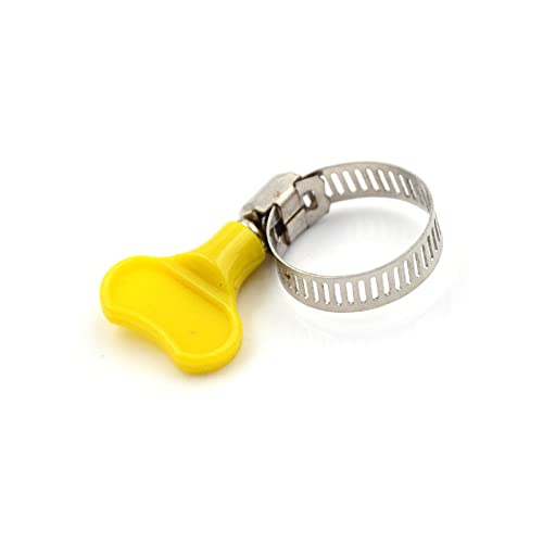 Einohr-Schlauchschelle, 6 Teile/los Edelstahl Homebrew Rohrschelle Fit 6mm OD ~ 29mm Rohr Kunststoffgriff(16 25mm) von AUNANGLJSCS