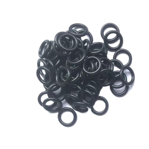 Industrieller Dichtungs-O-Ring, 100 Stück 1 mm O-Ring-Dichtung NBR O-Ring Dichtungsring 4 bis 8 Innendurchmesser Gummidichtung Gleitringdichtung Unterlegscheibe Sanitär rund(ID 5.7mm) von AUNANGLJSCS