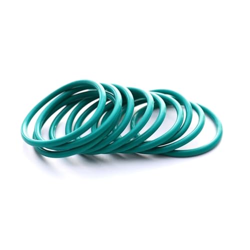Industrieller Dichtungs-O-Ring, 50 Stück 2,5 mm Drahtdurchmesser Grüne O-Ringe 1 bis 14 Innendurchmesser FKM O-Ring Gleitringdichtung Unterlegscheibe Öldichtung Dichtung Sanitär Rund(OD 9mm) von AUNANGLJSCS