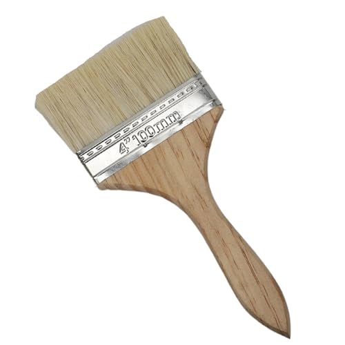 Pinsel mit Holzgriff, Farbe und Chip Pinsel Universalfarbe for Flecken Lacke Aquarell Holz Wand Möbel Reiniger(4 inch) von AUNANGLJSCS