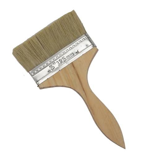 Pinsel mit Holzgriff, Farbe und Chip Pinsel Universalfarbe for Flecken Lacke Aquarell Holz Wand Möbel Reiniger(5 inch) von AUNANGLJSCS