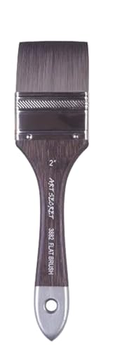 Pinsel mit Holzgriff, Imitation Kunsthaar Pro Künstler Gouache Öl Aquarell Pinsel Malwerkzeug Bambus Griff(2inch) von AUNANGLJSCS