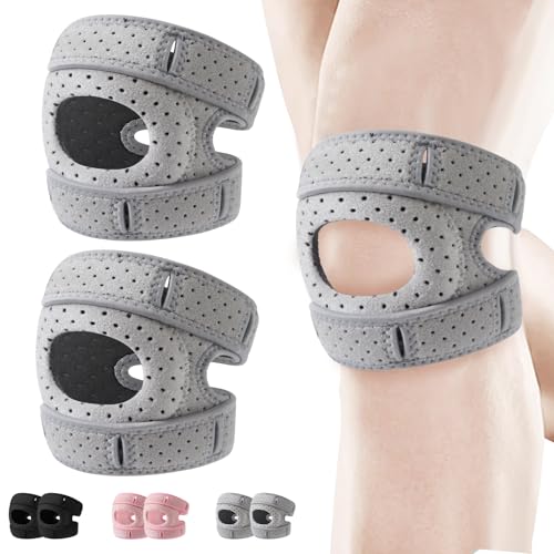 AUNGCSHE Patella Kniebandage Männer Damen Für Meniskusriss, Knieschmerzen Lindern (Grau) von AUNGCSHE