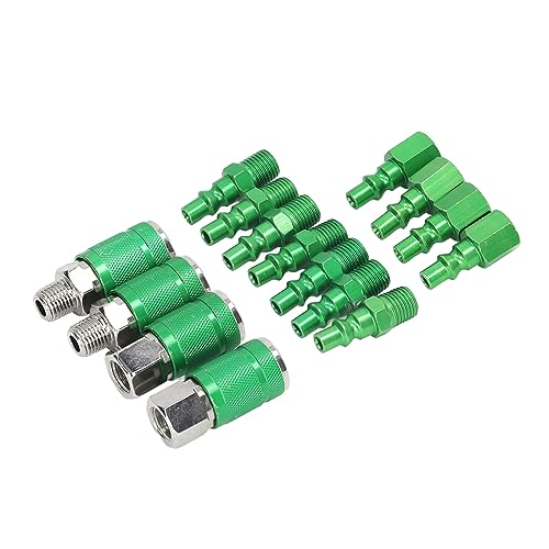 AUNMAS 1/4in-NPT-Luftkuppler, 14-teilige Aluminium-Legierungsschlauchsarmaturen mit 300psi Max-Druck Universeller Schnellstecker für Kompressoren Pneumatische Werkzeuge AUNMAS 1/4in-NPT-Luftkuppler, 14-teilige Aluminium-Legierungsschlauchsarmaturen mit 300psi Max-Druck Universeller Schnellstecker für Kompressoren Pneumatische Werkzeuge von AUNMAS