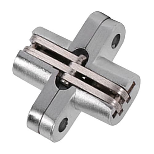 AUNMAS 1 Paar Overlay Soft Close Versteckte Türscharniere, Unsichtbare Scharniere mit 4 Schrauben für Küchenschrankscharniere, 180 Grad Zinklegungsscharniere, Versteckt (43,7 mm) von AUNMAS