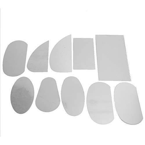 AUNMAS 10 Stück Ton-Skulptur-Werkzeug, Edelstahl-Tonschaber Keramik Töpferei Schnitzerei Skulptur Spatel Werkzeuge Sculpture Spatula Tools von AUNMAS