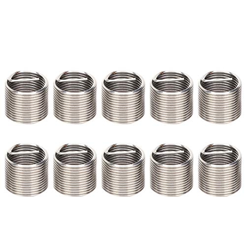 AUNMAS 10pcs Gewindeeinsätze, Konvertierbare Edelstahldrahtverschluss M16X1.5 Männliches Frauen Reduktionsmutter Reparaturwerkzeug für Aluminiumlegierung Zinklegungskupfer (1.5D) von AUNMAS