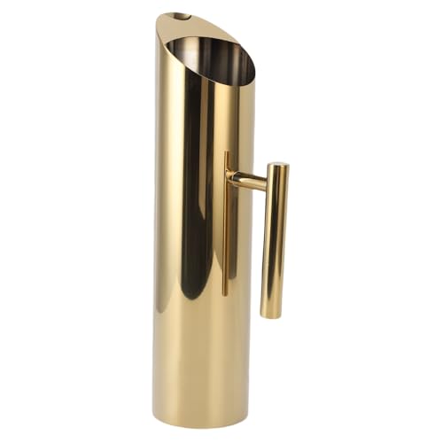 AUNMAS 2L Edelstahl Wasserkrug Getränk Kitcher Getränke Behälter Metall Eisschutz Anti -Leckspout für Heißen Kalten Tee Kaffeesaft (GOLD) von AUNMAS